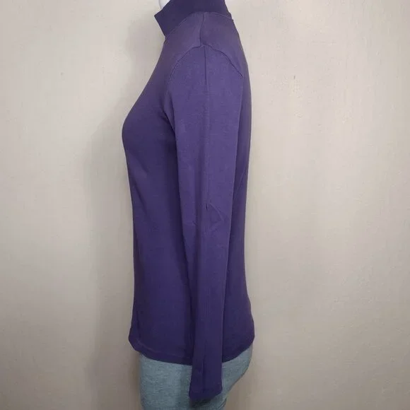 Karen Scott Womens Mock-Neck Long Sleeve T-Shirt - Picture 3 of 10